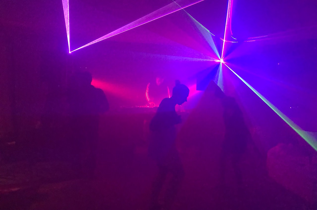 Laser light show at escort party DARK SECRETS 2019